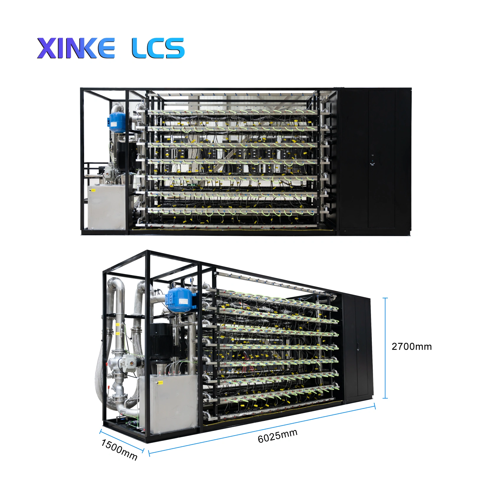 Antminer 水冷服务器 240机位机架散热解决方案