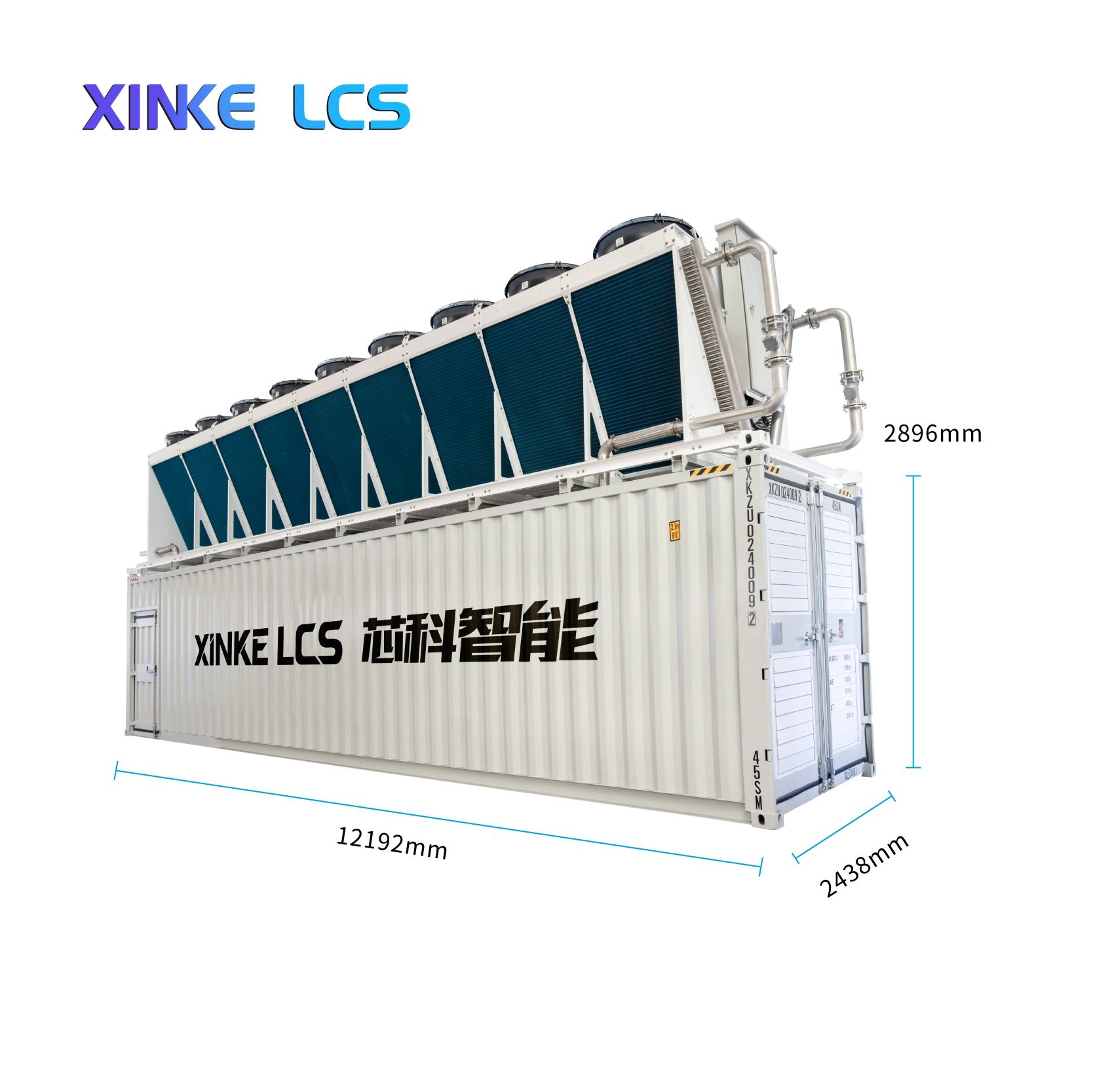 Antminer 水冷服务器 308机位40HQ集装箱散热解决方案